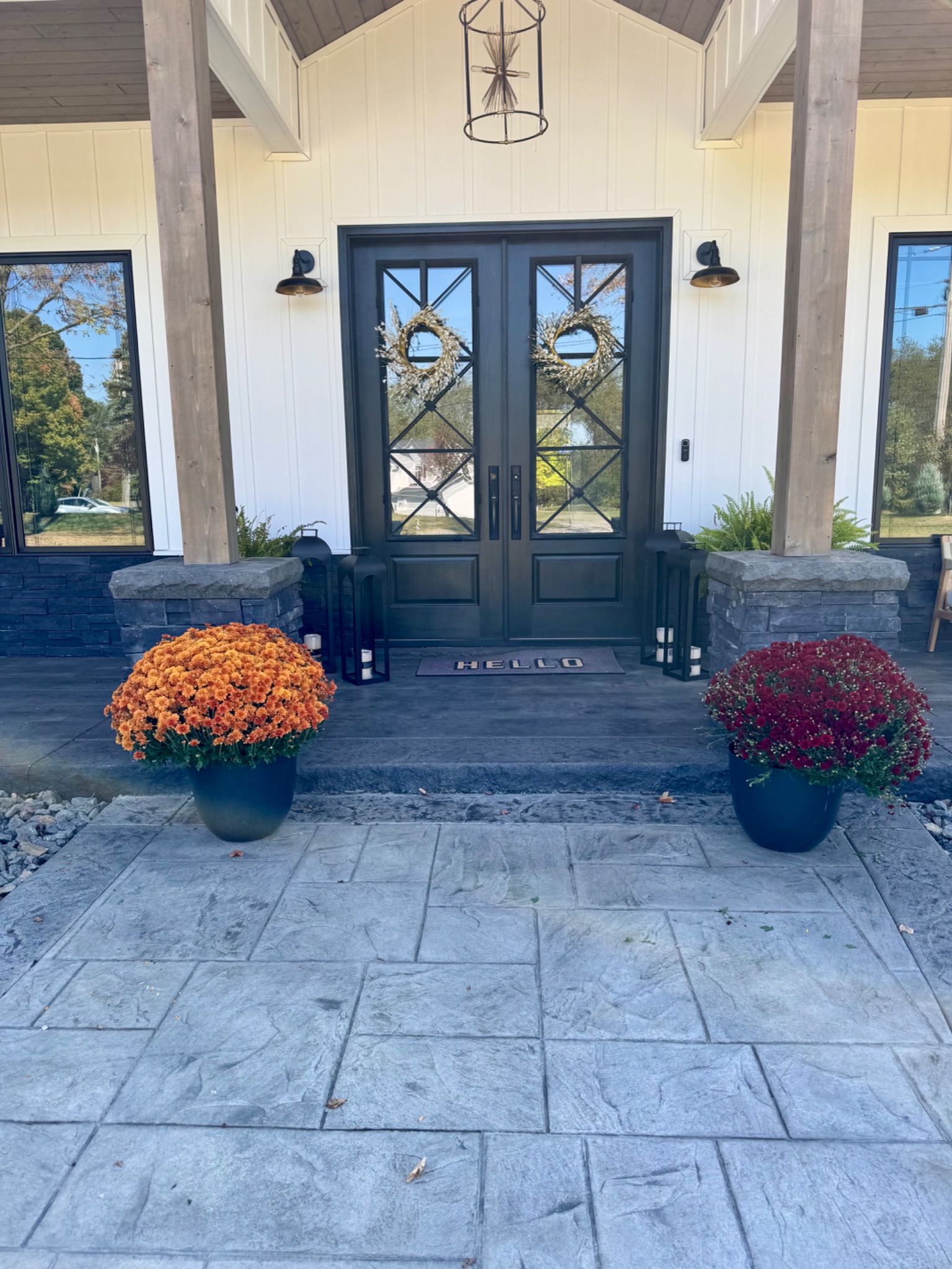 Decorative concrete residential front entrance